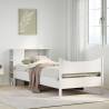  Bed Frame without Mattress White 75x190 cm Small Single Solid Wood Pine Colour white Size 75 x 190 cm 