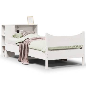 White Bed Frame without Mattress - Small Single 75x190 cm