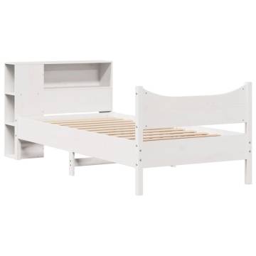 White Bed Frame without Mattress - Small Single 75x190 cm