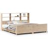 Solid Pine Bed Frame 200x200 cm - Space-Saving Design