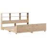 Solid Pine Bed Frame 200x200 cm - Space-Saving Design