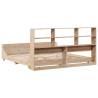 Solid Pine Bed Frame 200x200 cm - Space-Saving Design