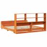 Solid Wood Pine Bed Frame Wax Brown 180x200 cm Super King