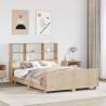  Bed Frame without Mattress 140x200 cm Solid Wood Pine Colour natrual Size 140 x 200 cm 