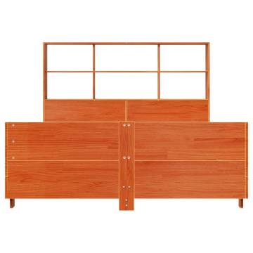 Solid Wood Pine Bed Frame - Wax Brown 120x200 cm | HipoMarket