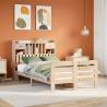  Bookcase Bed without Mattress 120x200 cm Solid Wood Pine Colour natural Size 120 x 200 cm 