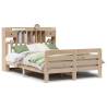 Bookcase Bed King Size 150x200 cm - Solid Pinewood Frame