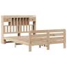 Bookcase Bed King Size 150x200 cm - Solid Pinewood Frame