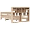 Bookcase Bed King Size 150x200 cm - Solid Pinewood Frame