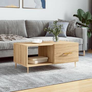 Sonoma Oak Coffee Table - Stylish & Durable 90x50x40 cm