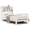 White Bookcase Bed 75x190 cm - Small Single Solid Pine