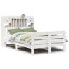 Bookcase Bed Without Mattress - White, 120x190 cm Small Double