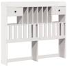 Bookcase Bed Without Mattress - White, 120x190 cm Small Double