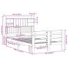 Bookcase Bed Without Mattress - White, 120x190 cm Small Double