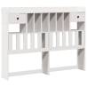 Bookcase Bed without Mattress - White Solid Pine 140x190 cm