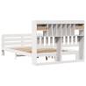 Bookcase Bed without Mattress - White Solid Pine 140x190 cm