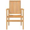 Stackable Garden Chairs - 6 pcs Solid Teak Wood | HipoMarket