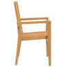 Stackable Garden Chairs - 6 pcs Solid Teak Wood | HipoMarket