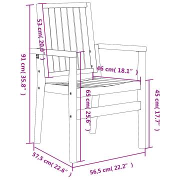 Stackable Garden Chairs - 6 pcs Solid Teak Wood | HipoMarket