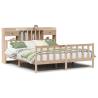 Solid Pine Bookcase Bed 180x200 cm - Super King | Hipomarket UK