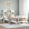  Bookcase Bed without Mattress White 75x190 cm Small Single Solid Wood Pine Colour white Size 75 x 190 cm 