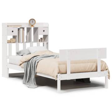 Bookcase Bed without Mattress - White 75x190 cm | HipoMarket