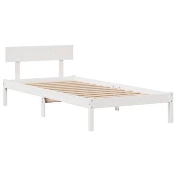 Bookcase Bed without Mattress - White 75x190 cm | HipoMarket