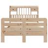 Bookcase Bed without Mattress - Solid Wood Pine 135x190 cm