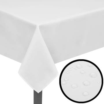 5 White Tablecloths 170x130 cm - Elegant & Durable