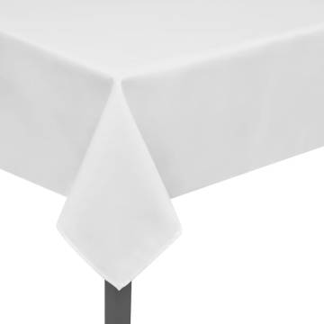 5 White Tablecloths 170x130 cm - Elegant & Durable