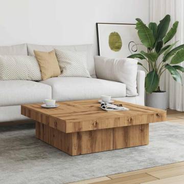 Artisan Oak Coffee Table - Durable & Stylish 90x90 cm