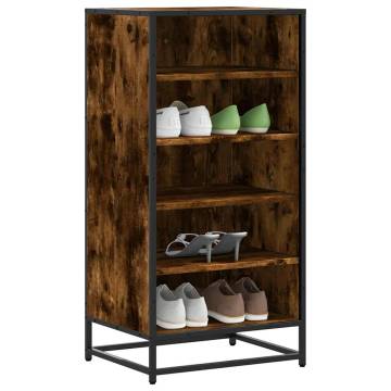 Shoe Rack Smoked Oak 48x38x97.5 cm | Stylish Shoe Storage