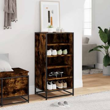 Shoe Rack Smoked Oak 48x38x97.5 cm | Stylish Shoe Storage