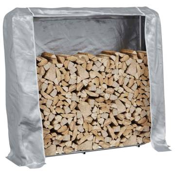 Durable Firewood Rack with Rain Cover - 150x25x150 cm