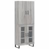 Highboard Grey Sonoma 69.5x34x180 cm - Stylish Storage Solution