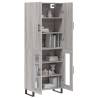 Highboard Grey Sonoma 69.5x34x180 cm - Stylish Storage Solution