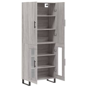 Highboard Grey Sonoma 69.5x34x180 cm - Stylish Storage Solution