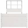 Bookcase Bed without Mattress - White Solid Pine 75x190cm