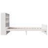 Bookcase Bed without Mattress - White Solid Pine 75x190cm