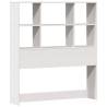 Bookcase Bed without Mattress - White Solid Pine 75x190cm