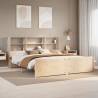  Bookcase Bed without Mattress 180x200 cm Super King Solid Wood Pine Colour natural Size 180 x 200 cm 