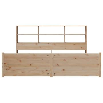 Bookcase Bed 180x200 cm Super King Solid Pine | HipoMarket