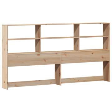 Bookcase Bed 180x200 cm Super King Solid Pine | HipoMarket