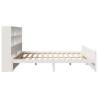 Bookcase Bed Without Mattress - White Solid Pine 200x200cm