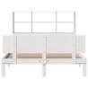 Bookcase Bed without Mattress - White 120x190 cm Small Double