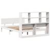 Bookcase Bed without Mattress - White 120x190 cm Small Double