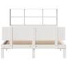 Bookcase Bed Without Mattress - White King Size 150x200 cm