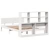 Bookcase Bed Without Mattress - White King Size 150x200 cm