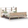 Bookcase Bed 200x200cm - Solid Pine Wood | Hipo Market