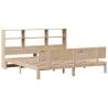 Bookcase Bed 200x200cm - Solid Pine Wood | Hipo Market